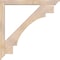 Ekena Millwork Merced Traditional Smooth Bracket w/ Offset Brace, Douglas Fir, 5 1/2"W x 46"D x 46"H BKT0604X46X46MRC01SDF - alternate 4
